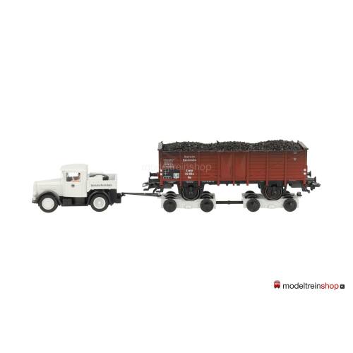 Marklin H0 46822 Wegtransport Wagen Straatroller met goederenwagen van de DRG - Modeltreinshop
