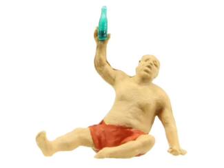 Preiser H0 28046 Wijn / Bier drinker - Modeltreinshop