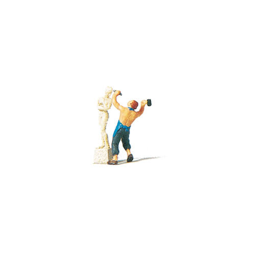 Preiser H0 29032 Beeldhouwer met sculptuur - Modeltreinshop