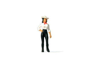 Preiser H0 29064 cow girl - Modeltreinshop
