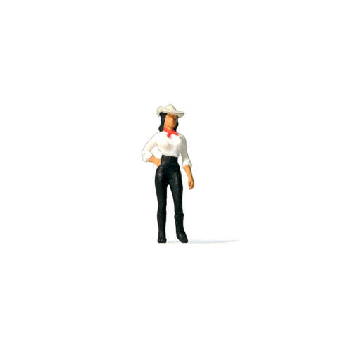 Preiser H0 29064 cow girl - Modeltreinshop