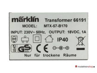 Marklin 66191 Transformator 18 VA - Modeltreinshop