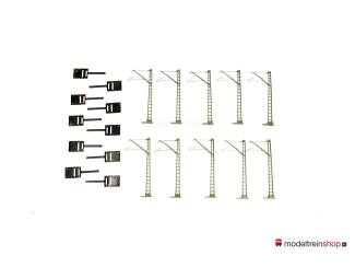 Marklin K rail H0 7509 Aansluit Bovenleiding mast 10 stuks - Modeltreinshop