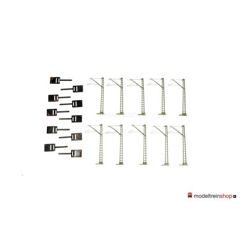 Marklin K rail H0 7509 Aansluit Bovenleiding mast 10 stuks - Modeltreinshop