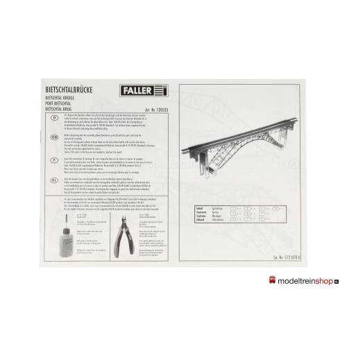 Faller HO 120535 Bietschtal-brug, dubbelspoor - Modeltreinshop