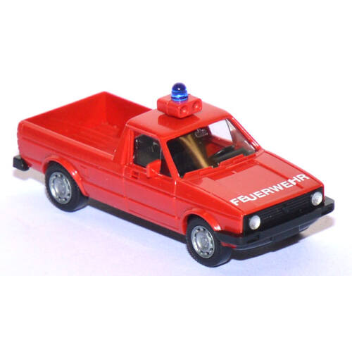Wiking H0 060123 VW Caddy 1 brandweerwagen rood - Modeltreinshop
