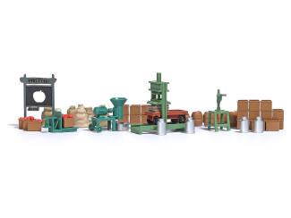 Busch H0 1178 Ciderfabriek accessoires - Modeltreinshop