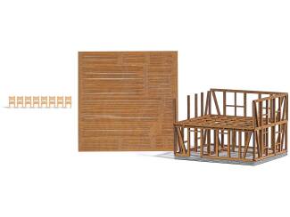 Busch H0 1371 Vakwerkhuis in aanbouw - Modeltreinshop