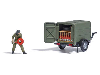Busch H0 aktie set 7963 NVA slangentransportwagen STA - Modeltreinshop