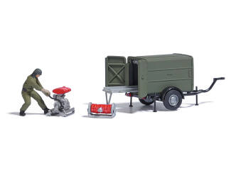 Busch H0 aktie set 7964 NVA slangentransportwagen TSA - Modeltreinshop