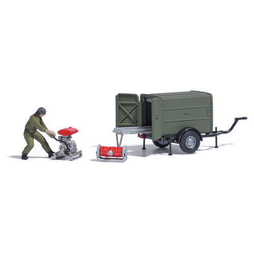 Busch H0 aktie set 7964 NVA slangentransportwagen TSA - Modeltreinshop