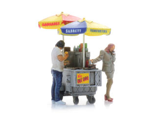 Artitec H0 387.625 Hot dog kar met twee figuren - Modeltreinshop