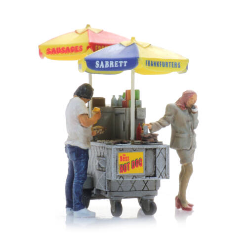 Artitec H0 387.625 Hot dog kar met twee figuren - Modeltreinshop