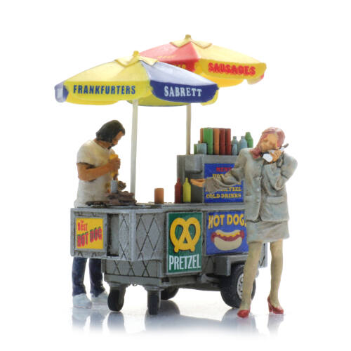 Artitec H0 387.625 Hot dog kar met twee figuren - Modeltreinshop