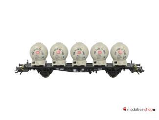 Marklin H0 48532 Containerdraagwagen met 5 bolcontainers ''Von Haus zu Haus'' van de DB - Modeltreinshop