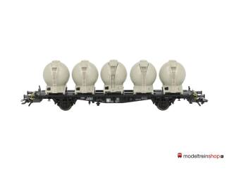 Marklin H0 48532 Containerdraagwagen met 5 bolcontainers ''Von Haus zu Haus'' van de DB - Modeltreinshop