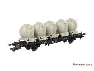 Marklin H0 48532 Containerdraagwagen met 5 bolcontainers ''Von Haus zu Haus'' van de DB - Modeltreinshop