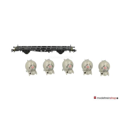 Marklin H0 48532 Containerdraagwagen met 5 bolcontainers ''Von Haus zu Haus'' van de DB - Modeltreinshop