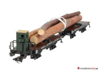 Marklin H0 48841 V01 Draaischemelwagen met een lading hout van de K.W.St.E. - Modeltreinshop