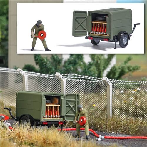 Busch H0 aktie set 7963 NVA slangentransportwagen STA - Modeltreinshop