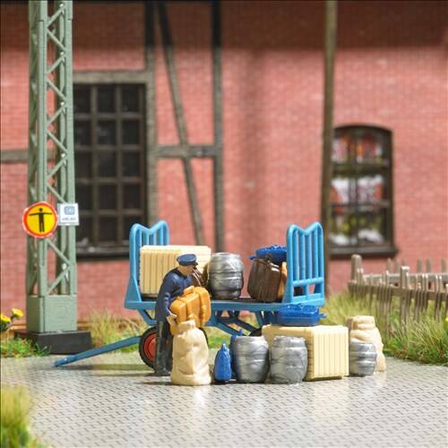 Busch H0 79910 Het laden van de platformwagen - Modeltreinshop