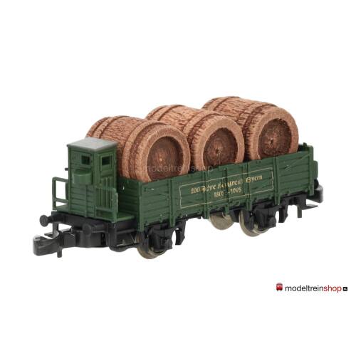 Marklin Z 80115 open goederenwagen met echte houten vaten Internationale Speelgoedbeurs Nürnberg 2005 - Modeltreinshop