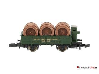 Marklin Z 80115 open goederenwagen met echte houten vaten Internationale Speelgoedbeurs Nürnberg 2005 - Modeltreinshop