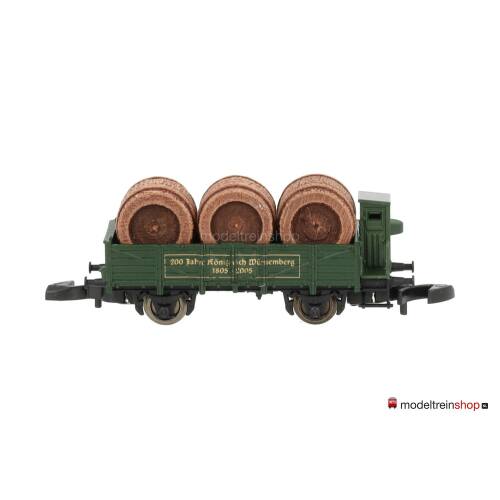 Marklin Z 80115 open goederenwagen met echte houten vaten Internationale Speelgoedbeurs Nürnberg 2005 - Modeltreinshop