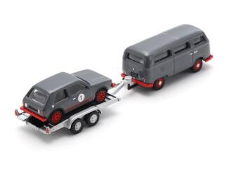 Schuco / Minimax H0 87U00067 VW T2 Bus + trailer & VW Golf I GTI - Modeltreinshop