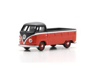 Schuco H0 26778 VW T1 Pickup, rood/zwart - Modeltreinshop