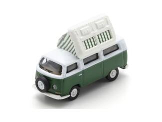 Schuco H0 26779 VW T2 Campingbus, groen/wit - Modeltreinshop