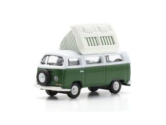 Schuco H0 26779 VW T2 Campingbus, groen/wit - Modeltreinshop
