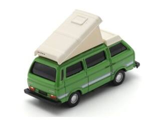 Schuco H0 26780 VW T3b Campingbus, groen/wit - Modeltreinshop