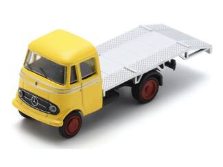 Schuco H0 26783 Mercedes Benz L319 (autotransporter), geel - Modeltreinshop