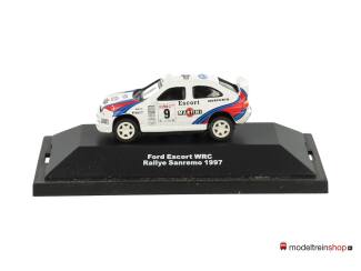Die cast collectible car H0 Ford Escort WRC Rallye Sanremo 1997 - Modeltreinshop