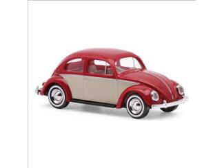 Busch H0 52967 VW Kever ovaal raam, Rood / Beige - Modeltreinshop