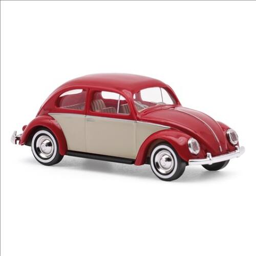Busch H0 52967 VW Kever ovaal raam, Rood / Beige - Modeltreinshop