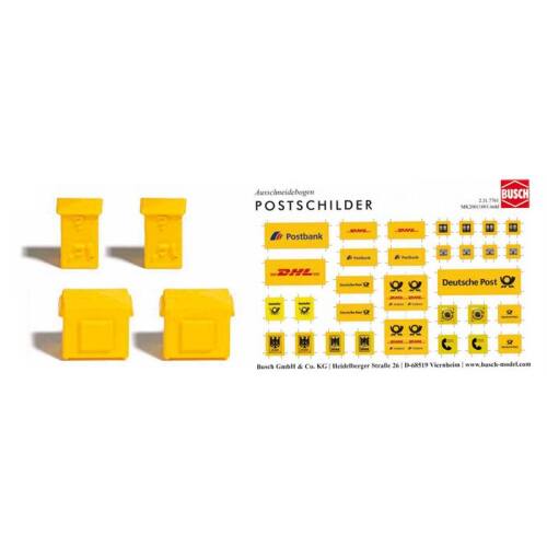 Busch H0 7761 Brievenbussen en postzegelmachine - Modeltreinshop