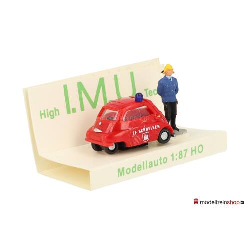 I.M.U H0 03001 BMW Isetta 300 Brandweer Schnelsen met figuur - Modeltreinshop