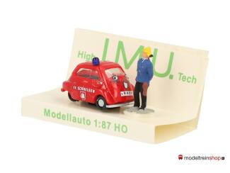 I.M.U H0 03001 BMW Isetta 300 Brandweer Schnelsen met figuur - Modeltreinshop