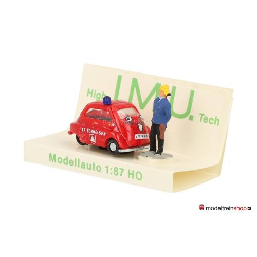 I.M.U H0 03001 BMW Isetta 300 Brandweer Schnelsen met figuur - Modeltreinshop