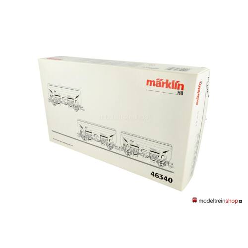 Marklin H0 46340 set van 3 Klapdekselwagens van de NS - Modeltreinshop - Modeltreinshop