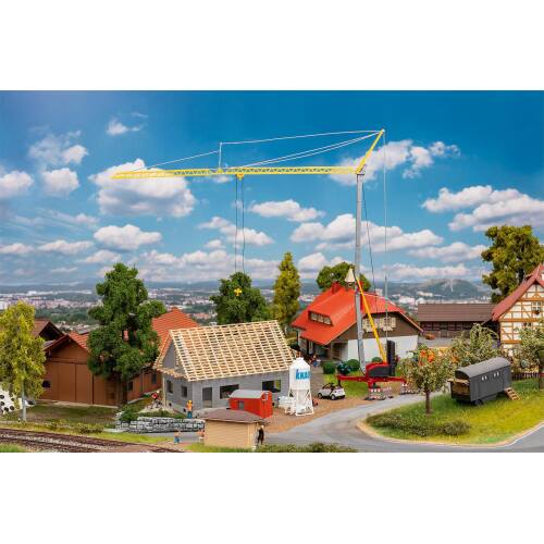 Faller HO 130658 Huis in aanbouw met kraan - Modeltreinshop