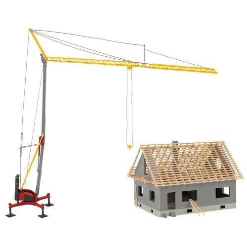 Faller HO 130658 Huis in aanbouw met kraan - Modeltreinshop
