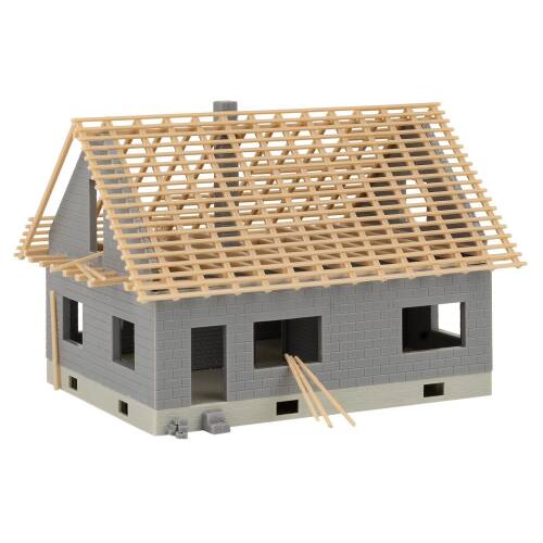 Faller HO 130658 Huis in aanbouw met kraan - Modeltreinshop
