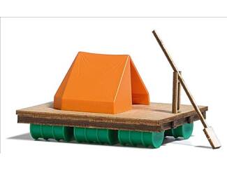 Busch H0 1564 Vlot met tent - Modeltreinshop