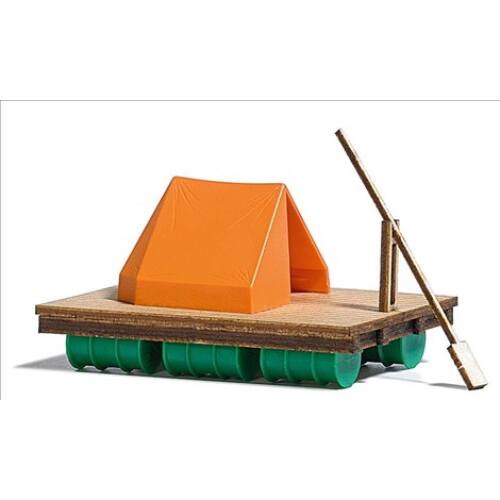 Busch H0 1564 Vlot met tent - Modeltreinshop