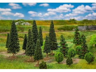 Faller N 181540 - 25 gemengde bosbomen, klein, gesorteerd - Modeltreinshop