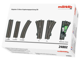 Marklin H0 C Rail 24802 C rail uitbreidingsset D2 Digitaal - Modeltreinshop