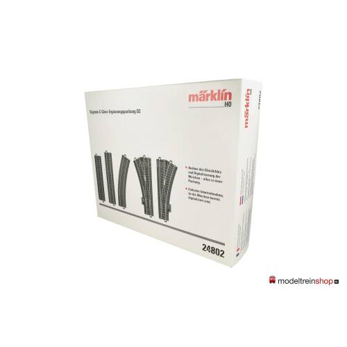 Marklin H0 C Rail 24802 C rail uitbreidingsset D2 Digitaal - Modeltreinshop